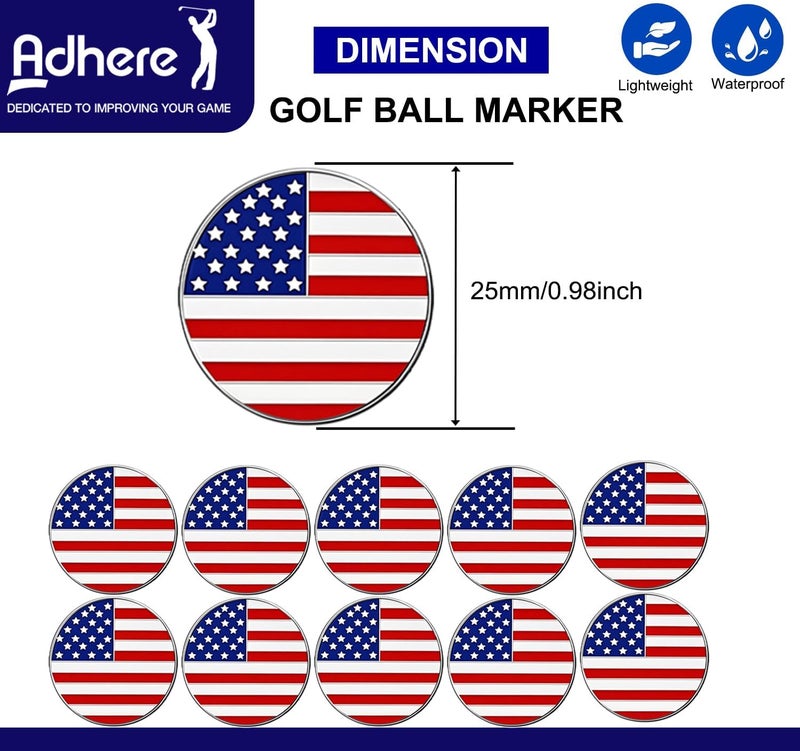 Adhere Golf Ball Markers Personlized Logo Enamel with A Strong Magnetic Hat Clips A Premium Golf Gifts for Golfer - Image 2